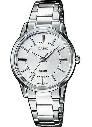 Женские часы casio ltp-1303d-7a, кварцевые, стальной браслет, wr 30 м