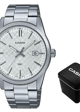 Мужские часы casio mtp-vd03d-7a, кварцевые, стальной браслет, wr 30 м