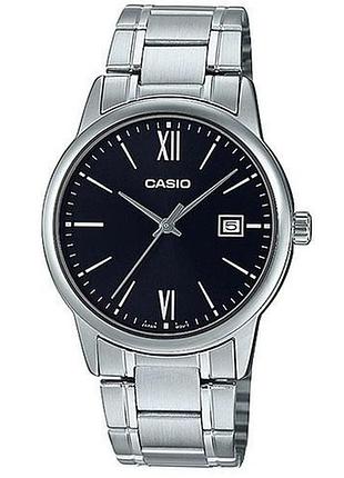 Мужские часы casio mtp-v002d-1b3, кварцевые, стальной браслет, wr 30 м