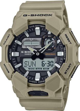 Мужские противоударные часы casio g-shock ga-010-5aer, аналогово-цифровые, wr 200 м
