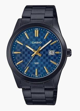 Мужские часы casio mtp-vd03b-2a, кварцевые, стальной браслет, wr 30 м
