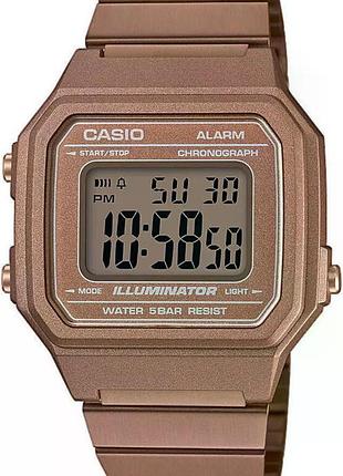 Електронний годинник casio b650wc-5aef, підсвічування, сталевий браслет, wr 30 м