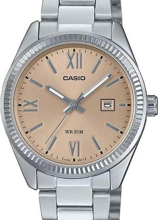 Женские часы casio ltp-1302dd-4a2, кварцевые, стальной браслет, wr 30 м