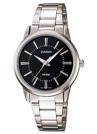 Женские часы casio ltp-1303d-1avdf, кварцевые, стальной браслет, wr 30 м