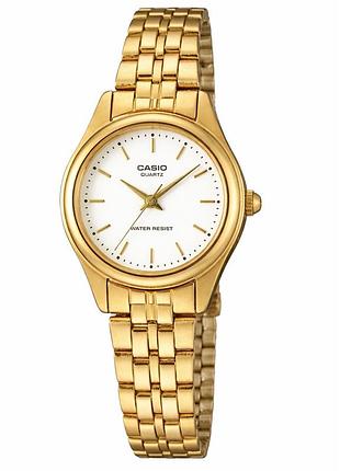 Женские часы casio ltp-1129n-7a, кварцевые, стальной браслет, wr 30 м