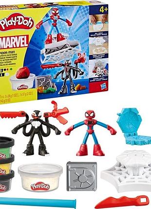 Набір для ліплення play-doh spider-man людина-павук, від 4 років, 12 деталей