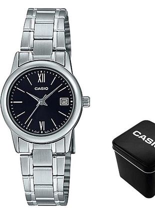 Жіночий годинник casio ltp-v002d-1b3, кварцовий, сталевий браслет, wr 30 м