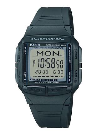 Электронные часы casio db-36-1a, подсветка, полимерный ремешок, wr 30 м