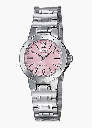 Женские часы casio ltp-1177a-4a1, кварцевые, стальной браслет, wr 30 м