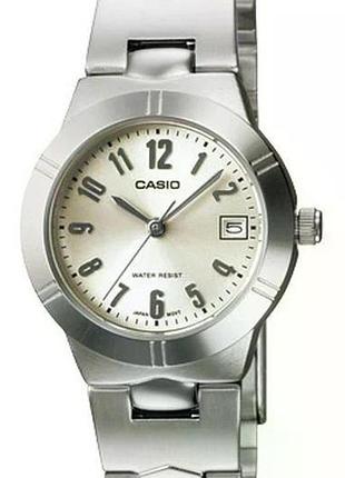 Женские часы casio ltp-1241d-7a2, кварцевые, стальной браслет, wr 30 м
