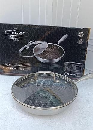 Сковорода з нержавіючої сталі bohmann bp 4000-24 24см