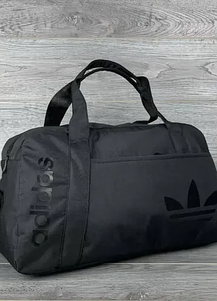 Спортивна чорна фітнес сумка adidas, сумка в спортзал для тренувань адідас