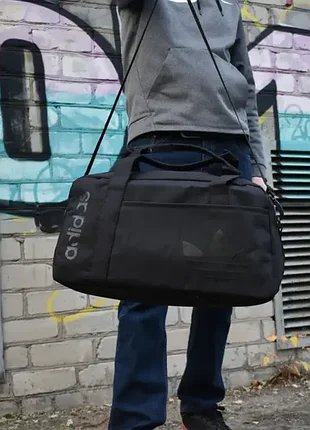 Спортивная черная сумка adidas, сумка мужская в спортзал для тренировок 2