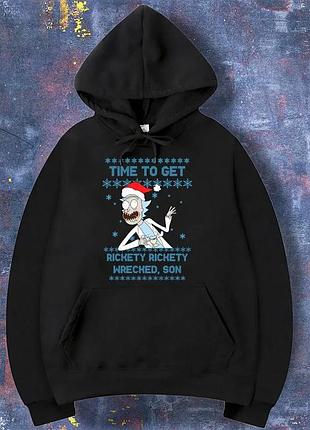 Худи «новогодний рик» unisex з начосом