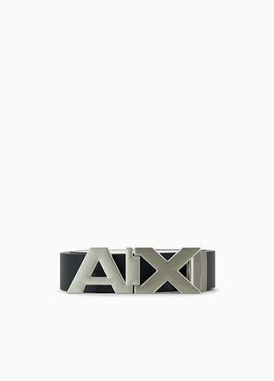Чоловічий двосторонній шкіряний ремінь armani exchange з логотипом