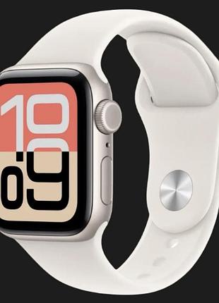 Apple watch se 3 gps, 40mm starlight aluminum case with starlight sport band (s/m)