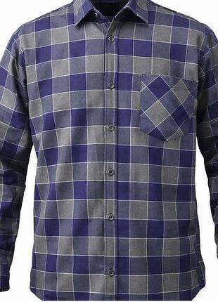 Рубашка мужская утепленная de-clothing whcpcpyo повседневная в клетку, фиолетовая, xl