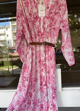Неймовірно гарна 😍 рожева сукня з біркою зара/zara