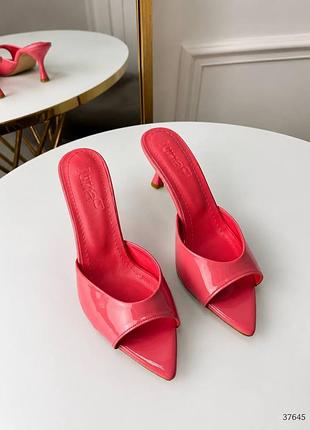 Женские мюли на каблуке, 36-40 р, розовый