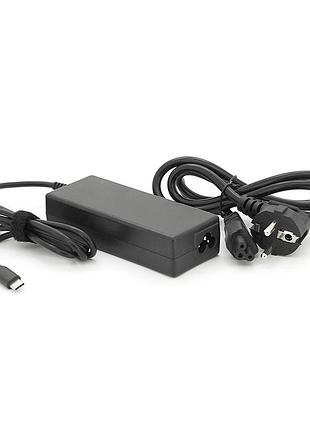 Блок живлення merlion для ноутбука dell 90w штекер type-c, довжина 0,9м + кабель живлення