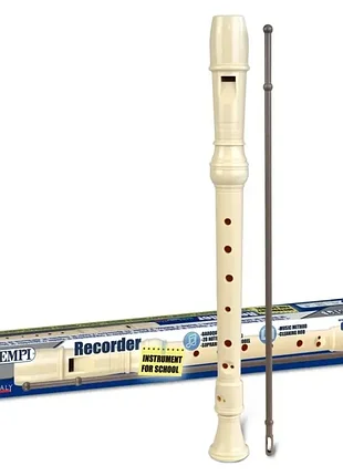 Блокфлейта з бароковою системою аплікатури кремова bontempi 313423