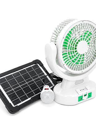 Вентилятор gdtimes gd 8023, solar+ встроенный аккумулятор, 1*usb лампочка, box