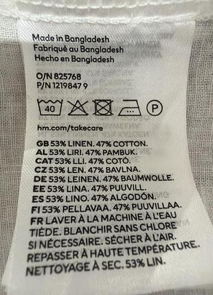 Сорочка льняна h&m 4