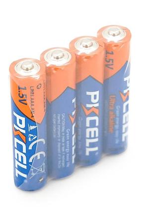 Батарейка лужна pkcell 1.5v aaa/lr03, 4 штуки shrink ціна за shrink, q15/300