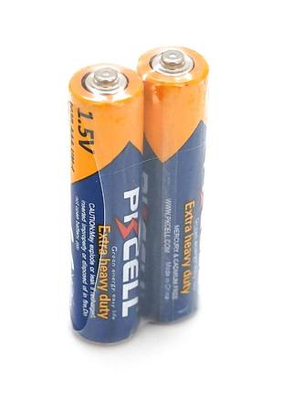 Батарейка сольова pkcell 1.5v aaa/r03, 2 штуки shrink ціна за shrink, q20/600