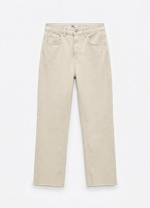 Джинсы zara бежевые прямые 40