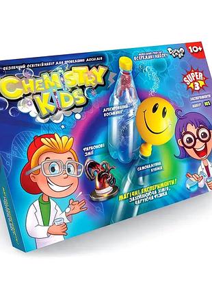 Набір для експериментів chemistry kids з реквізитом та інструкцією для дітей від 3 років унісекс danko toys mc-6009