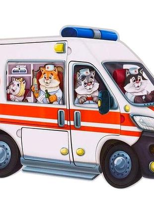 Сортер-вкладка дерев'яний двошаровий 14 елементів для дітей від 3 років швидка допомога україна mc-7153