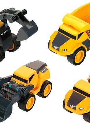 Игровой набор строительной техники 4 шт для улицы серый желтый klein mc-6527