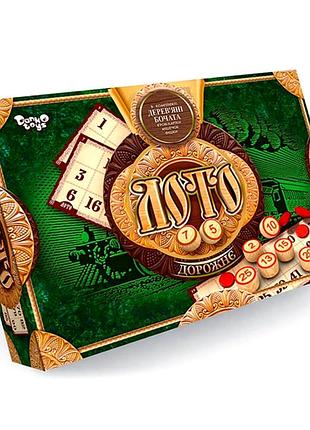 Лото дерев'яне дорожнє для всієї родини 19х8х27 см danko toys mc-5930