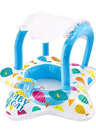 Плотик надувной 81х79 см для воды одноместный винил intex mc-5850