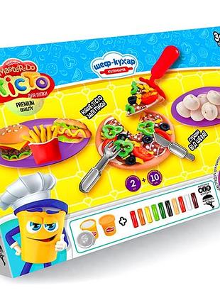 Набор для лепки пицца 10 шт для творчества danko toys mc-5664