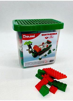 Конструктор вантажівка 95 деталей для розвитку моторики doloni toys mc-9330