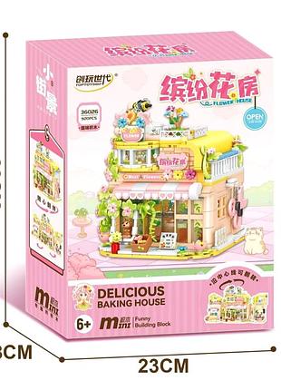 Конструктор 920 деталей цветочный магазин для детей 6 лет toptoysgo mc-9592