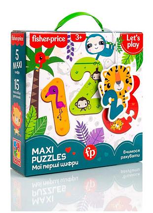 Пазлы обучающие для малышей 15 элементов картон мои первые цифры vladi toys mc-6357