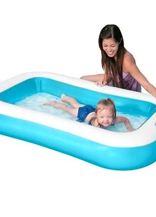 Надувний дитячий басейн 166x100 см 102 л для дому вініл intex mc-5166
