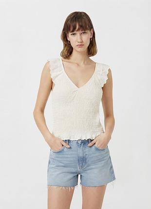 Топ-майка женский stradivarius белый xs