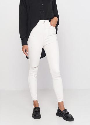 Джинсы женские узкие с высокой талией skinny 40 stradivarius