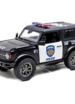 Іграшкова інерційна машинка ford bronco police 12.5 см метал для дітей від 3 років mc-6961