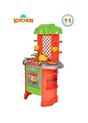 Игрушечная кухня с посудой для сюжетно-ролевых игр 81 см украина технок mc-6087