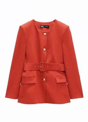 Блейзер женский с ремнем zara s