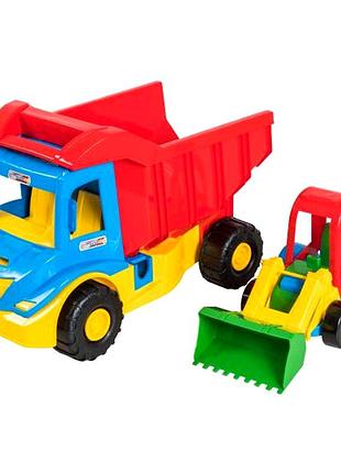 Игровой набор машинок самосвал и трактор 2 шт для развития ребенка tigres mc-6119