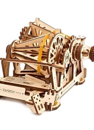 Механический 3d пазл вариатор деревянный с ременной передачей для обучения 16.8х12.8х10.6 см ugears mc-5415