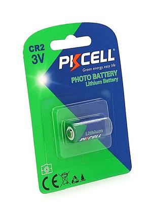 Батарейка литиевая pkcell 3v cr2 850mah lithium manganese battery цена за блист, q8/96