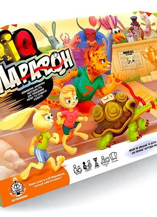 Настольная игра iq марафон для всей семьи 4 игрока картон украинский danko toys mc-5591