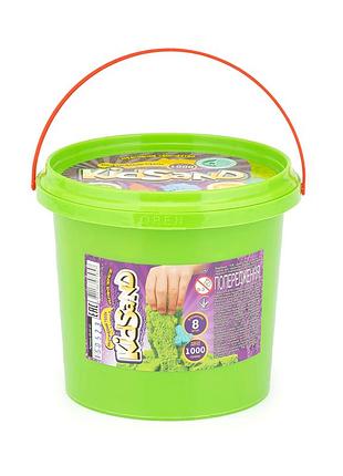 Кінетичний пісок 1000 г для гри з формочками зелений danko toys mc-7610